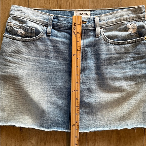 Frame Denim Le Mini Skirt Size 30 (10) Fray Edge in Ryde 100% Cotton Festival - Picture 8 of 9